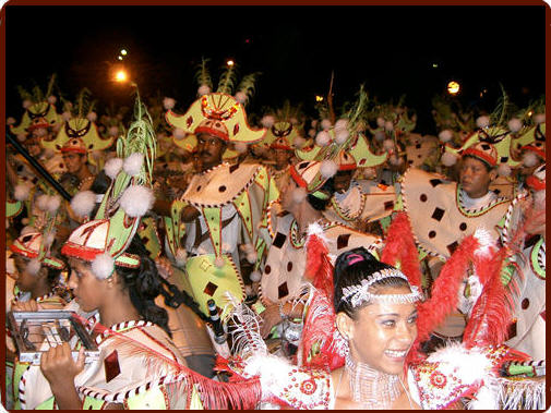 Samba Dancers at the Carnival in Paranagua in Brazil